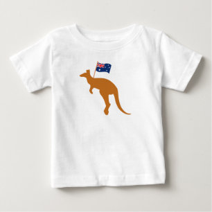Camiseta bandeira branca kangaroo australia