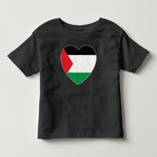 Camiseta bandeira branca palestina design gráfico cardíaco