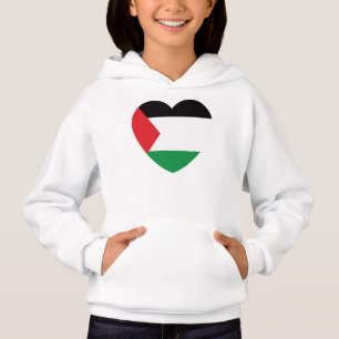 Camiseta bandeira branca palestina design gráfico cardíaco