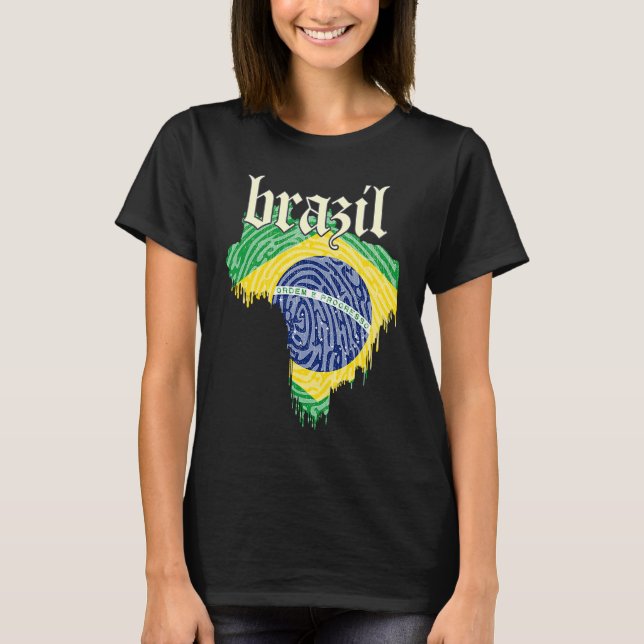 Camiseta Bandeira Brasil Nacionalidade Estado Origem (Frente)