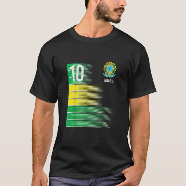 Camiseta Bandeira Brasil Número 10 (Frente)