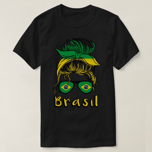 Camiseta Bandeira brasileira de futebol americano (Frente do Design)