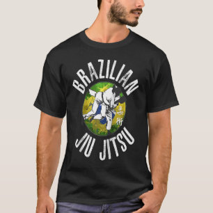 Camiseta Bandeira brasileira de Jiu Jitsu para julgamentos