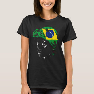 Camiseta Bandeira Brasileira do véu-feminino brasileira