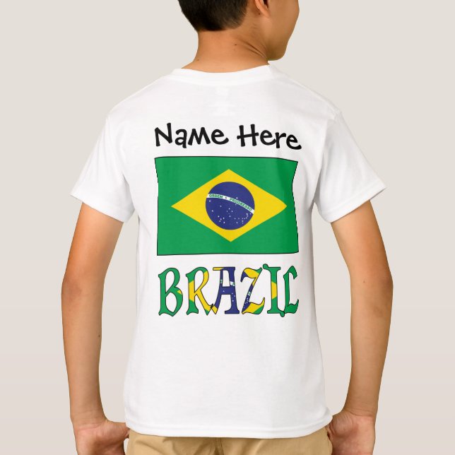 Camiseta Bandeira brasileira personalizada (Verso)