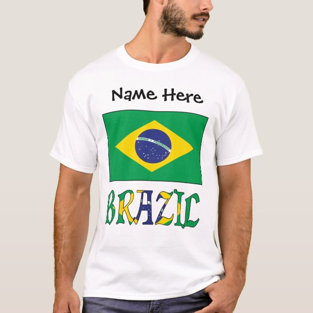 Camiseta Bandeira brasileira personalizada (Frente)