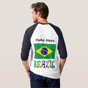 Camiseta Bandeira Brasileira Personalizada 