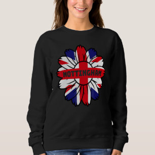 Camiseta Bandeira Britânica Inglaterra Reino Unido Girassol