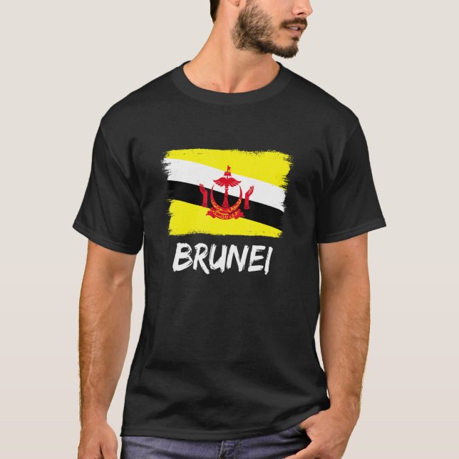 Camiseta Bandeira Bruneiana Brunei (Frente)