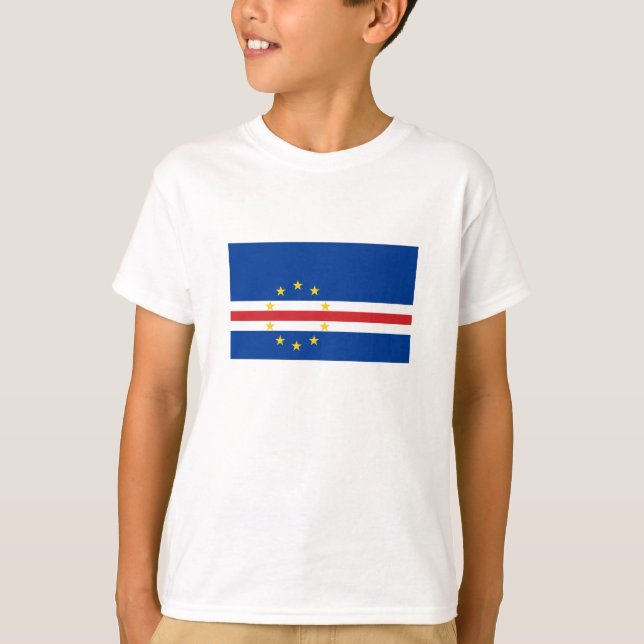 Camiseta Bandeira Cabo Verde (Frente)