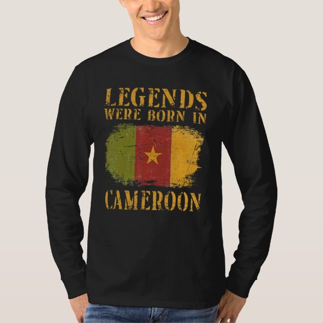 Camiseta Bandeira Camaronense Vintage Camarões (Frente)