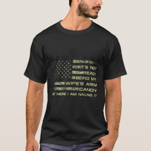 Camiseta Bandeira Camo-Americana Não É Fácil Ser O Braço C