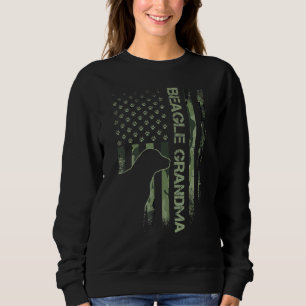 Camiseta Bandeira Camuflada Americana Vintage Avó Beagle Or