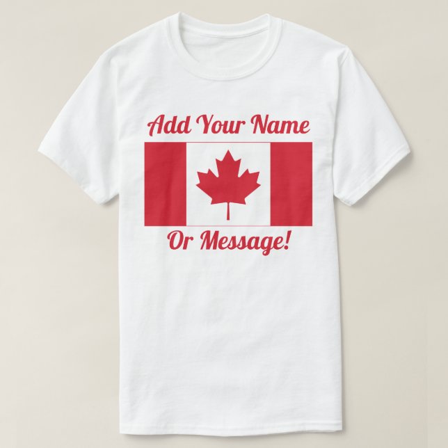 Camiseta Bandeira Canadense (Frente do Design)