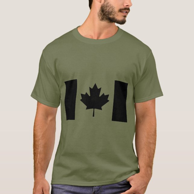 Camiseta Bandeira Canadense: Blecaute (Frente)