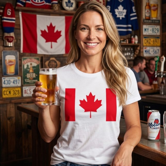 Camiseta Bandeira canadense. CANADÁ.  (Criador carregado)