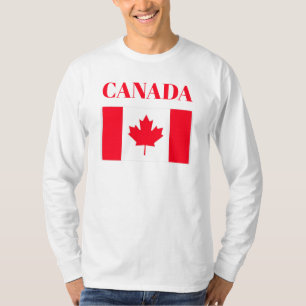 Camiseta Bandeira canadense. CANADÁ. Patriótico.