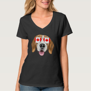 Camiseta Bandeira Canadense Cão Harrier Canadá Bolso