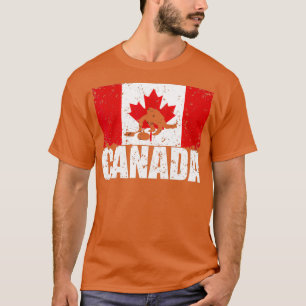 Camiseta Bandeira canadense Curling para o Dia do Canadá -