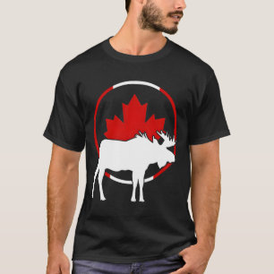 Camiseta Bandeira Canadense Folha de Bordo Antílope Antilha