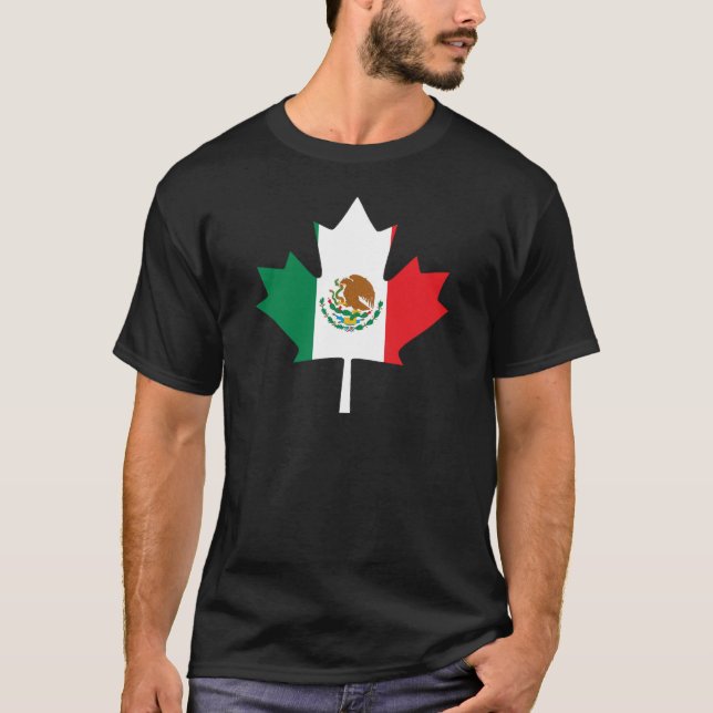 Camiseta Bandeira canadense mexicana (Frente)
