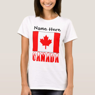 Camiseta Bandeira Canadense Personalizada do Canadá