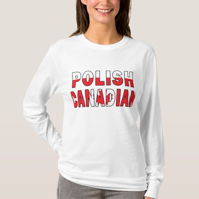 Camiseta Bandeira Canadense Polonesa (Frente)