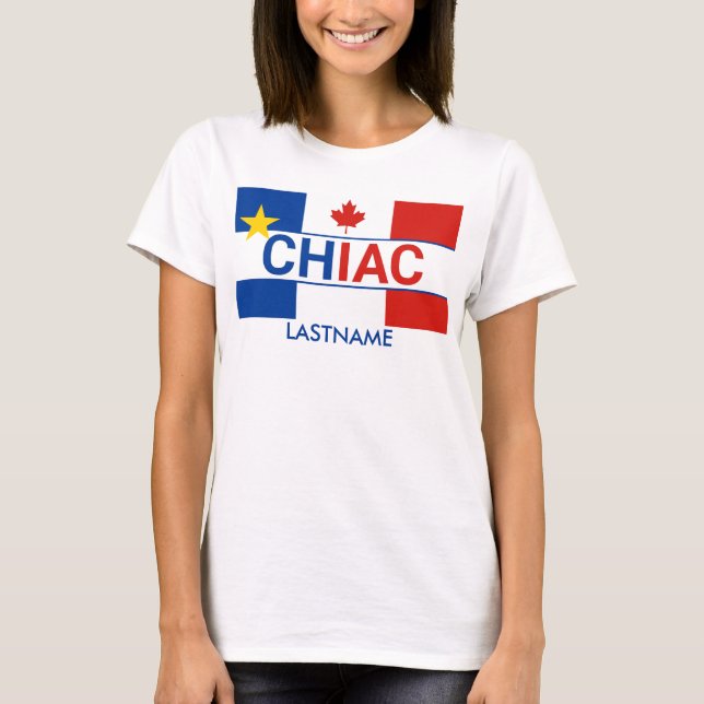 Camiseta Bandeira Canadiana Chiac Personalizada (Frente)