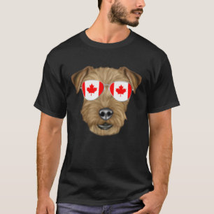 Camiseta Bandeira canadiana Lakeland Terrier Dog Canada Poc