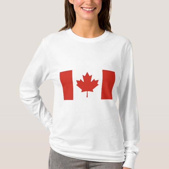 Camiseta Bandeira Canadiana (Maple Leaf) (Canadá) (Frente)