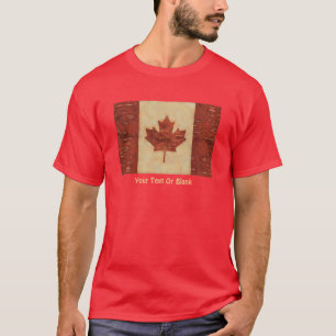 Camiseta Bandeira Canadiana No Latido De Nascimento Interio