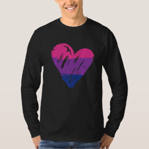 Camiseta Bandeira Cardíaca do Orgulho Bissexual
