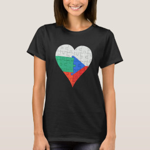 Camiseta Bandeira Checa búlgara Heart