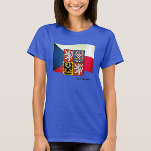 Camiseta Bandeira checa, Emblem & República Checa moda/espo