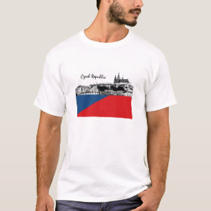 Camiseta Bandeira Checa, Tchechia, Praga/Hradany