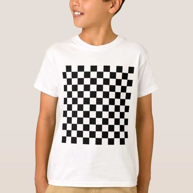Camiseta Bandeira Checkered que compete o conselho de (Frente)