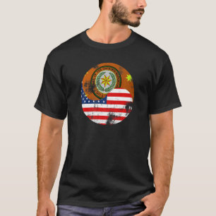Camiseta Bandeira Cherokee Nativo Americano Bandeira Cherok