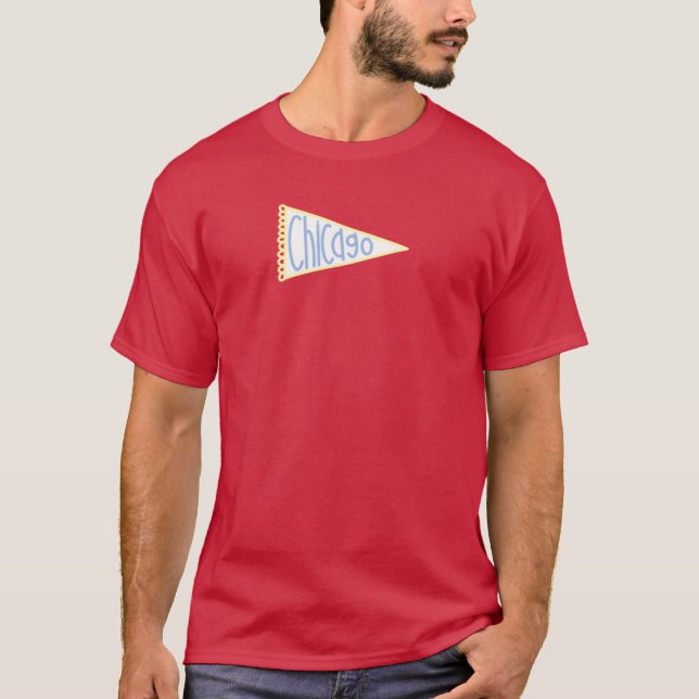 Camiseta Bandeira Chicago Superdimensionada (Frente)