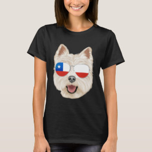 Camiseta Bandeira Chilena West Highland White Terrier Cão C