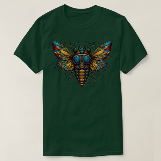 Camiseta Bandeira Colorida Cicada Brood Oriental X Reaparec (Frente do Design)