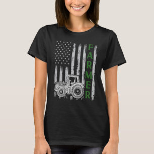 Camiseta Bandeira com Trator Patriótico Farmer N Farming Tr