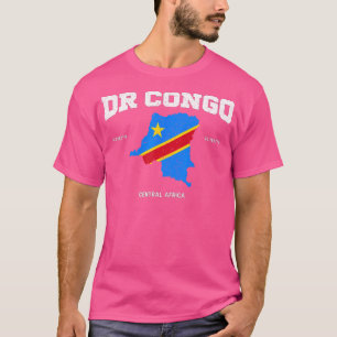 Camiseta Bandeira Congolesa E Mapa Dr. Congo Coordena Tee