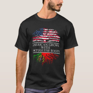 Camiseta Bandeira Crescente Americana de Portugal, Raízes P