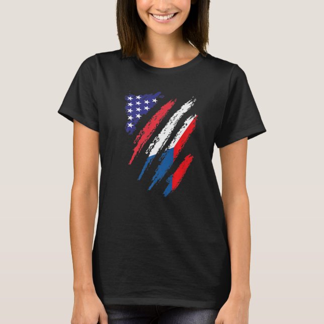 Camiseta Bandeira Crescente Americana dos EUA Patrimônio Pa (Frente)