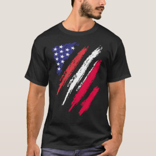 Camiseta Bandeira Crescente Polônia Americana Patriot Herit