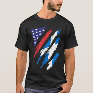 Camiseta Bandeira Crescida Americana Escocesa EUA Patriot H