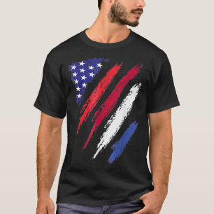 Camiseta Bandeira Crescida Americana Holanda EUA Patriot He