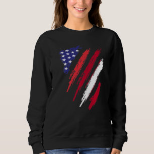 Camiseta Bandeira Crescida Americana Letônia EUA Patrimônio