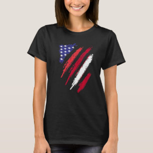 Camiseta Bandeira Crescida Americana Letônia EUA Patriot He