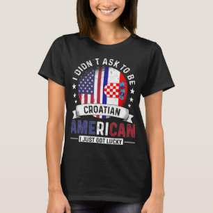 Camiseta Bandeira Croata Americana Orgulho Croácia